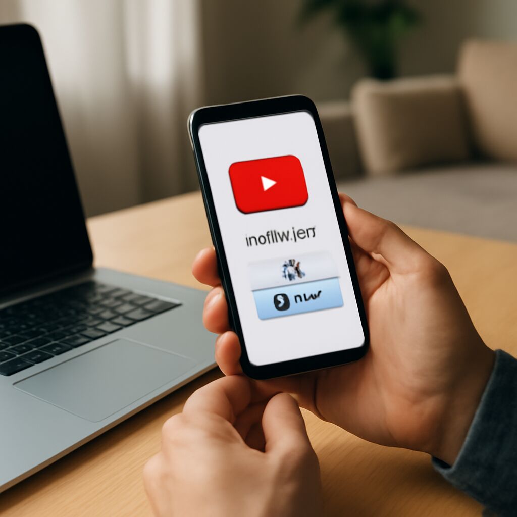 Illustration zu legalem YouTube-Download: Offline-Nutzung per offizieller App, Hinweis auf Urheberrecht und Vorsicht bei MP3-Konvertern.