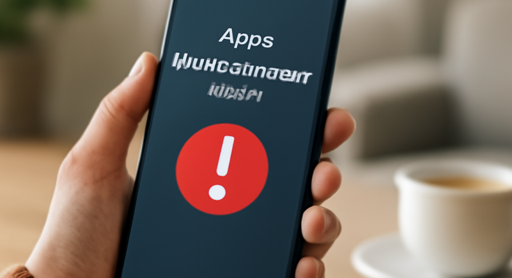 Android-Smartphone mit Fehlermeldung: Nach Google-Update starten Apps nicht mehr oder stürzen ab, Ursache vermutlich Android System WebView/Chrome-Komponenten.