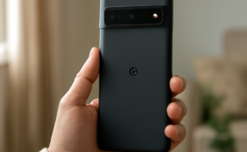 Google-Pixel-Smartphone mit eingeblendeter Update-Benachrichtigung: Februar-Update rollt aus und liefert Sicherheits-Patch plus wichtigen Hardware-Fix für mehr Stabilität.