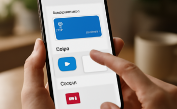 Smartphone mit geöffneter Google-Wallet-App, Hinweis auf Update: Listenansicht verschwindet, Navigation künftig über Kacheln und Suche.