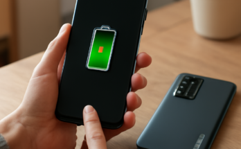 Samsung- und Xiaomi-Smartphone mit Akku-Symbol: Google-Update reduziert Hintergrundaktivitäten und verbessert die Akkulaufzeit im Alltag.