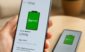 Android-Smartphone von Samsung oder Xiaomi mit Akku-Symbol: Google-Update optimiert Hintergrundprozesse und verlängert die Akkulaufzeit.