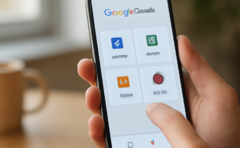 Illustration der Google-Wallet-App: Die bisherige Listenübersicht für Tickets und Karten wird durch eine kartenbasierte Kachelansicht ersetzt.