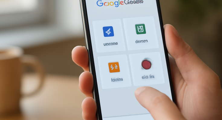 Illustration der Google-Wallet-App: Die bisherige Listenübersicht für Tickets und Karten wird durch eine kartenbasierte Kachelansicht ersetzt.