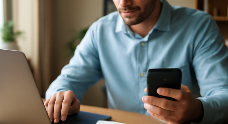 Grafik mit Schloss und Smartphone, Symbolen für Passwortmanager, Zwei-Faktor-Authentifizierung, Updates und App-Berechtigungen zum Schutz persönlicher Daten vor Datenlecks.