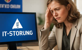Symbolbild: Hinweis auf IT-Störung – Ausfälle im Behördennetz betreffen nun auch die Stadtverwaltung Kaufbeuren, Online-Dienste und E-Mail-Kommunikation teils eingeschränkt.