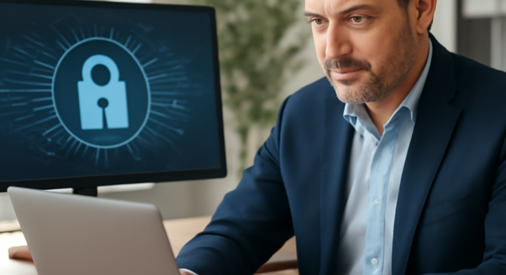 Symbolbild IT-Sicherheit: Unternehmen kalkulieren Einmalaufwand und monatliche Managed-Services-Kosten für Monitoring, Incident Response, Schulungen und Compliance beim Einstieg von Kötter in Cybersecurity.