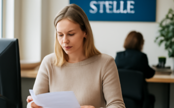 Alt-Text: „Eingang einer Kfz-Zulassungsstelle im Kreis Soest: Nach IT-Störung läuft der Betrieb wieder regulär, An- und Ummeldungen sind wieder möglich.“