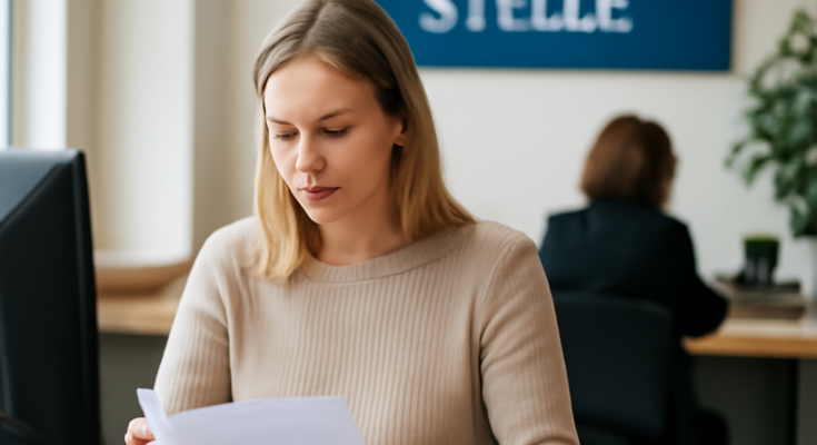 Alt-Text: „Eingang einer Kfz-Zulassungsstelle im Kreis Soest: Nach IT-Störung läuft der Betrieb wieder regulär, An- und Ummeldungen sind wieder möglich.“