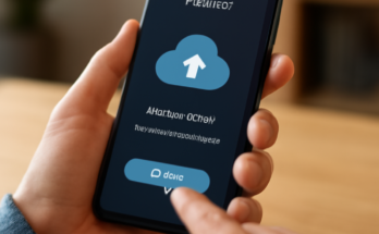Alt-Text: „Android-Smartphone mit geöffneten Google-Backup-Einstellungen: Update verbessert Gerätesicherung, Backup-Status und Datenwiederherstellung beim Gerätewechsel.“