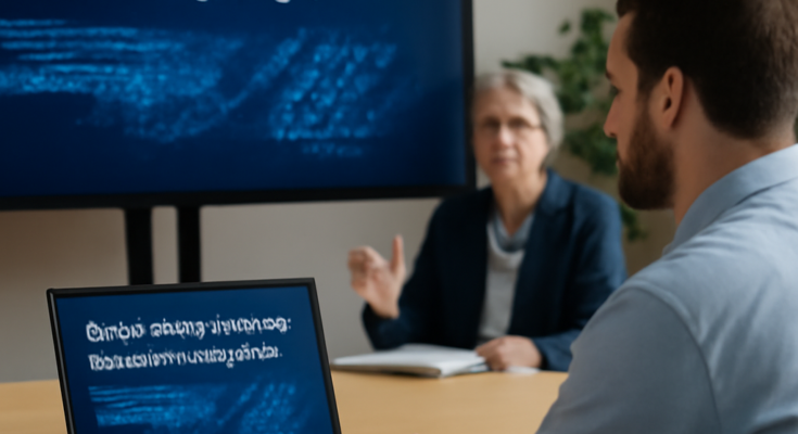 Beitragsbild zu einem Web-Seminar: Quantencomputer bedrohen klassische Kryptographie; Fokus auf Post-Quanten-Kryptographie, sichere Signaturen, Schlüsselaustausch und IT-Sicherheitsmigration.