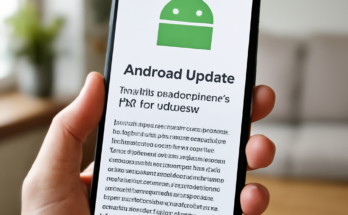 Android März-Sicherheitspatch 2026: Smartphone mit Update-Hinweis, das über 120 geschlossene Schwachstellen und verbesserten Schutz vor System- und Medienlücken symbolisiert.