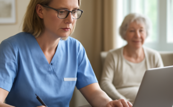 Alt-Text: „BSI gibt Pflegediensten Tipps zur IT-Sicherheit: Updates, starke Passwörter, Backups und Notfallplan gegen Phishing und Ransomware.“