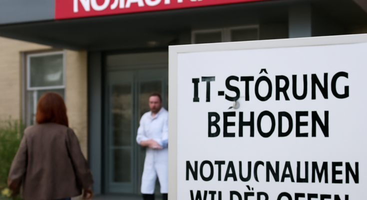 Alt-Text: „Berliner Universitätsklinikum Charité: IT-Störung behoben, Notaufnahmen wieder geöffnet, Klinikbetrieb läuft weitgehend regulär.“