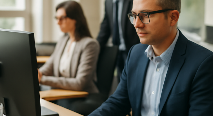 Innenansicht eines Landtagsgebäudes: zentrale IT-Systeme sind wieder online, die Ursachenanalyse der Störung läuft weiter.