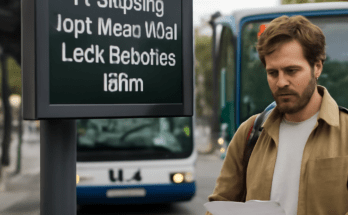 Symbolbild: Bus an einer Haltestelle im Kreis Wesel, digitale Fahrgastanzeigen und App‑Echtzeitinfos wegen IT‑Störung bei Niag und Look ausgefallen.