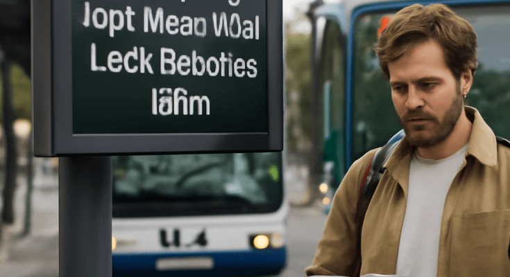 Symbolbild: Bus an einer Haltestelle im Kreis Wesel, digitale Fahrgastanzeigen und App‑Echtzeitinfos wegen IT‑Störung bei Niag und Look ausgefallen.