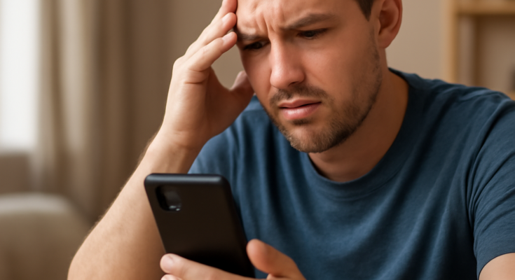 Google-Pixel-Smartphone mit Warnsymbol für schnellen Akkuverbrauch und Überhitzung nach Software-Update.