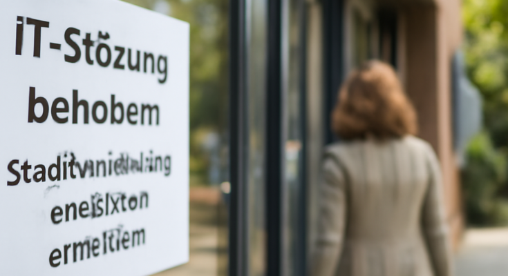 Rathaus Emsdetten: Stadtverwaltung nach behobener IT-Störung wieder vollständig erreichbar, Telefon und E-Mail funktionieren wieder.