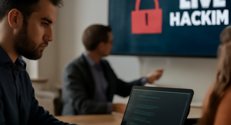 Live-Hacking-Demo zur IT-Sicherheits-Awareness: Phishing, Passwortdiebstahl und typische Angriffswege verständlich gezeigt.