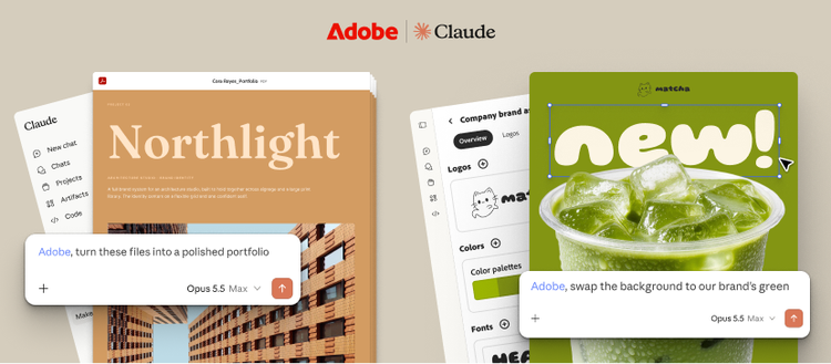 Offizielle Adobe-Grafik zur Claude-Integration
