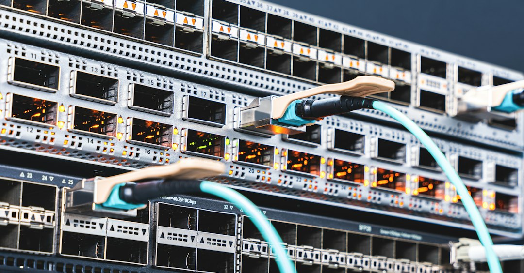 Netzwerkkabel in einem Rechenzentrum als Symbol für flexible KI-Infrastruktur