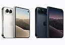 Apple iPhone Duo in Sternenweiß und Nachthimmel, jeweils von Vorder- und Rückseite