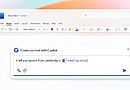 Microsoft Word Benutzeroberfläche mit Copilot-Funktion
