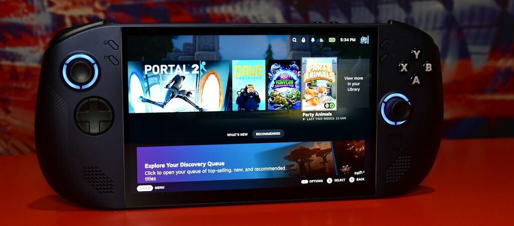 Handheld-Gaminggerät mit Spielebibliothek