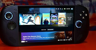 Handheld-Gaminggerät mit Spielebibliothek