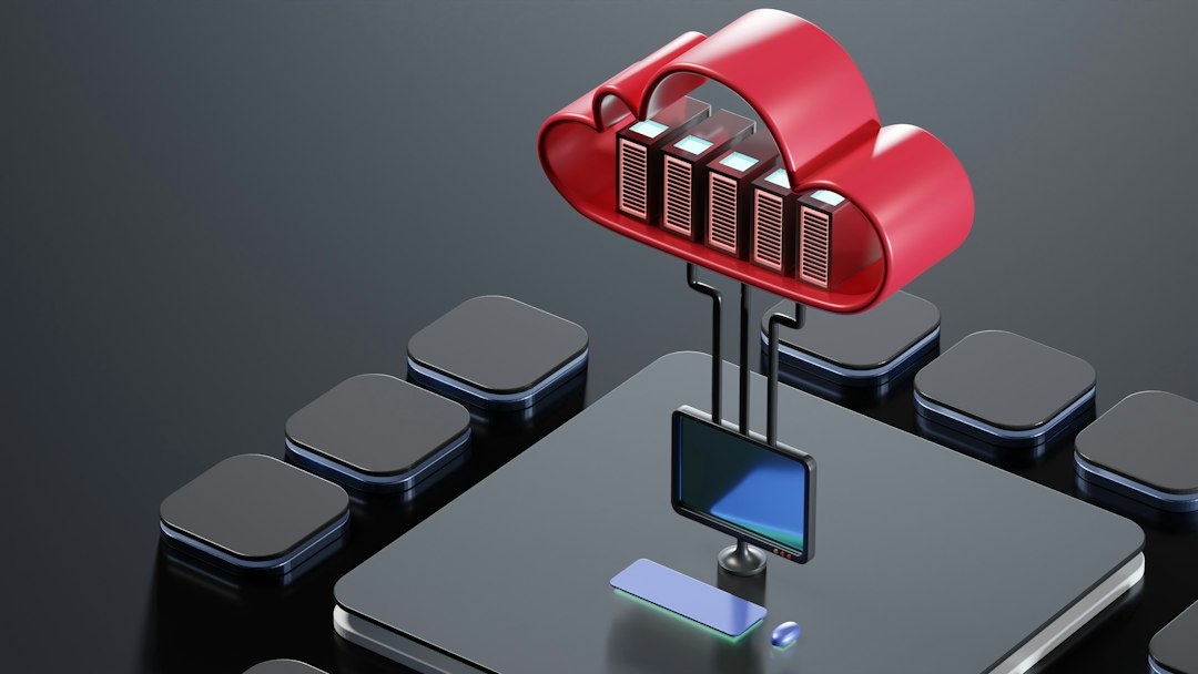 Abstrakte Darstellung vernetzter Cloud-Systeme