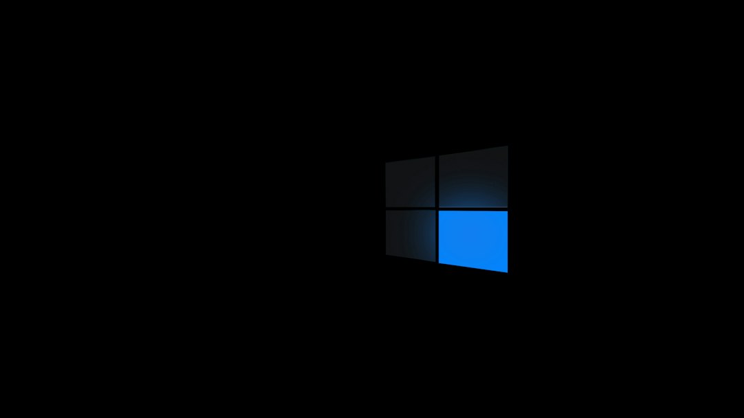 Windows-10-Logo auf dunklem Hintergrund