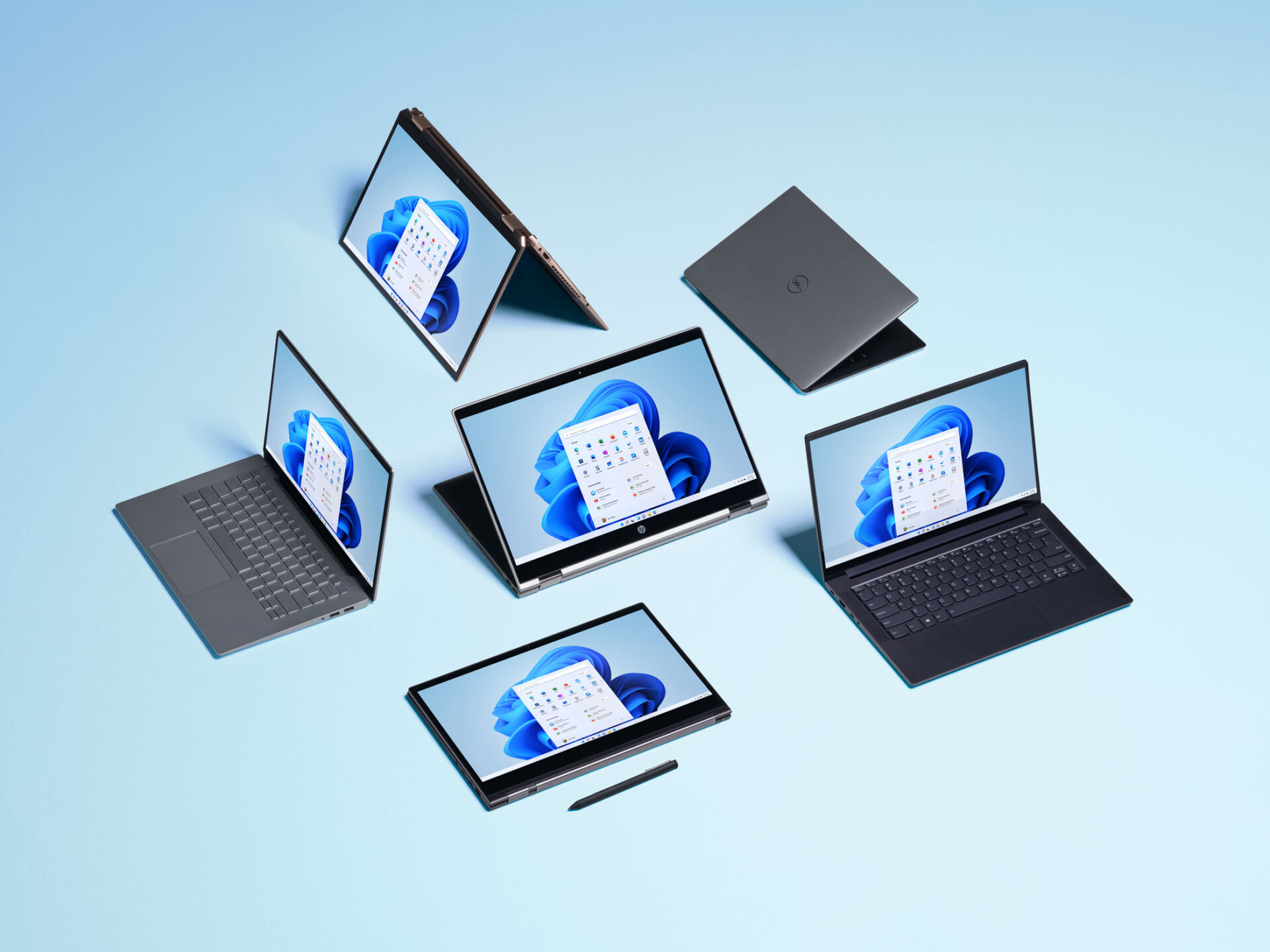 Mehrere PCs und Convertibles mit Windows 11