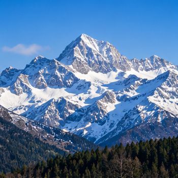 Illustration einer Berglandschaft als Reiseziel ohne Mobilfunkempfang