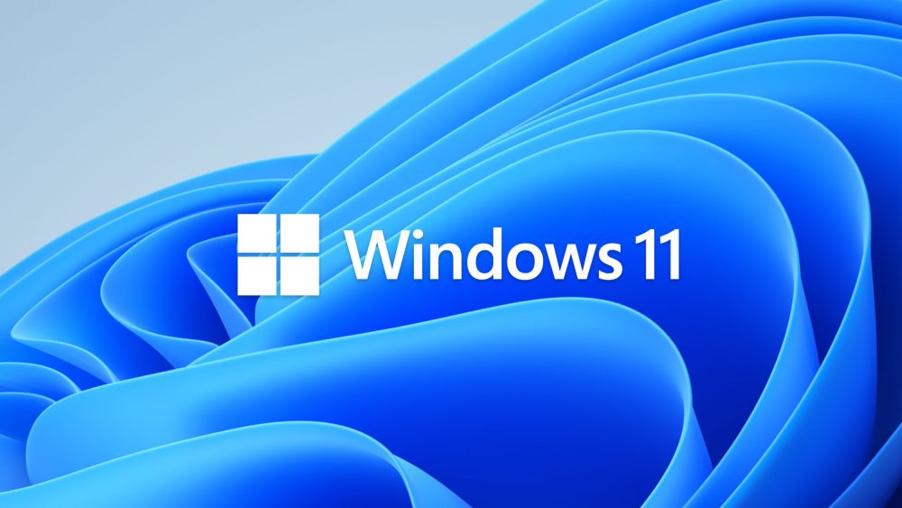Windows-11-Logo auf blauem Hintergrund als Symbolbild für Treiber- und Energieprobleme