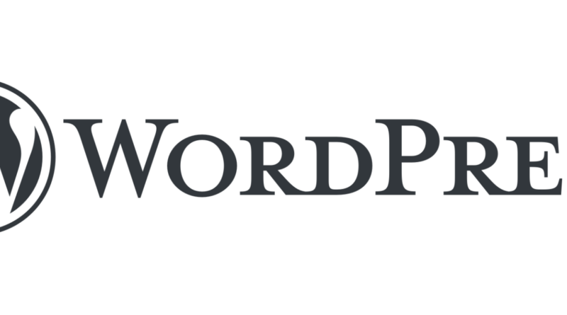 Offizielles WordPress-Logo mit WordPress-Schriftzug